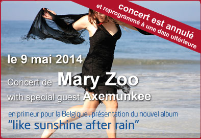 Concert de Mary Zoo with special guest Axemunkee au cote village le 9 mai 2014